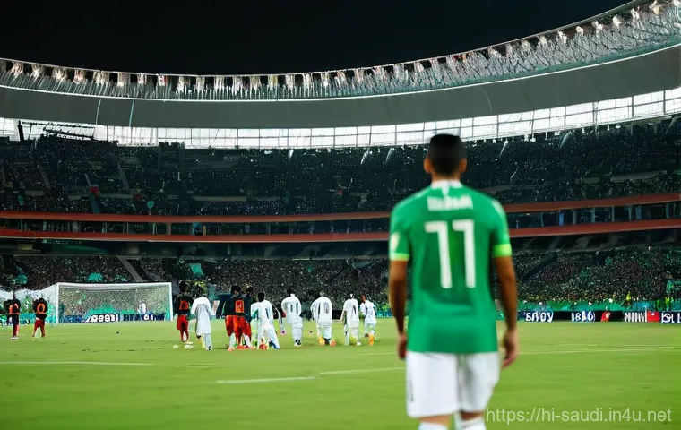 사우디아라비아 축구리그  사우디 프로 리그 - **Prompt 1: The Global Arrival**
    "A wide-angle, dynamic shot capturing a bustling football stadi...