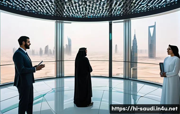 사우디아라비아 유명 인물  왕족 기업가 예술가 - **Prompt:** "A panoramic, wide-angle shot capturing the essence of Saudi Arabia's futuristic vision ...